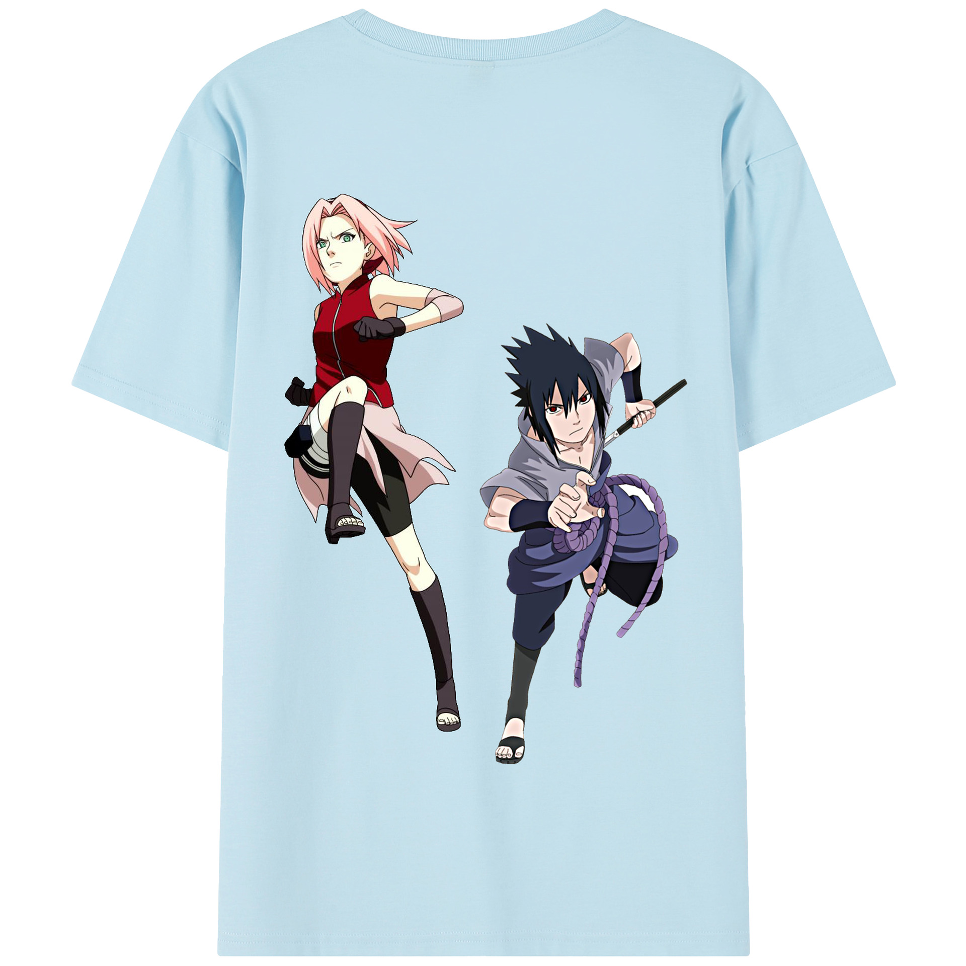 （画像用） NARUTO -ナルト- 春野サクラ Haruno Sakura 綿100％半袖Tシャツ（背面プリント）